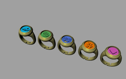Captain Planet Inspired Rings