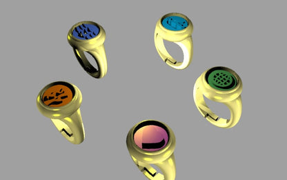 Captain Planet Inspired Rings